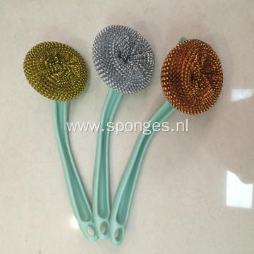 Steel wire cleaning ball handle kitchen item